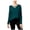 Green - malachite, variant on Hippie Rose Juniors Long Sleeve Lace Up Cozy T-Shirt Black XL