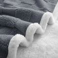 thumbnail image 3 of Fleece Throw Blanket for Sofa - Soft Lightweight Plush Cozy Fuzzy Microfiber Checkered Warm Blanket, 40x60 inches, Gray, 3 of 7