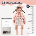 thumbnail image 4 of RSG Lifelike Reborn Baby Dolls Candy - 22 InchBaby Doll Brown Hair Girl Handmade Real Life Toddler Dolls with Clothes and Toy Accessories Gift for Kids Age 3+, 4 of 8