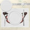 thumbnail image 3 of Ambesonne Pale Pink Place Mats Set of 4, Butterfly Valentines, Standard Size, Dark Brown White, 3 of 6