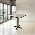 thumbnail image 5 of Hampden Furnishings Bennet Collection Steel Frame 36" Square Top, X Base, 36" Height Cafe Table, Black Frame/Grey Nebula Top, 5 of 5