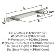 thumbnail image 4 of Amerock Bar Pulls Square 5-1/16 inch (128mm) Center-to-Center Satin Nickel Cabinet Pull - 10 Pack, 4 of 5