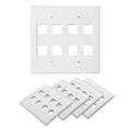 thumbnail image 1 of Cable Matters UL Listed 5-Pack 8 Port Keystone Wall Plate (Ethernet Wall Plate) in White, 1 of 6