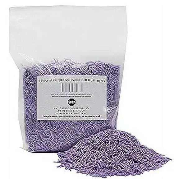 1 Pound Lavender Sprinkles BULK Jimmies - Edible Cake Cupcakes Dessert & Ice Cream Topping-Light Purple Candy