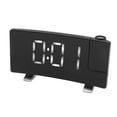 thumbnail image 1 of Electronic Projection Alarm Clock, ABS Black Body Radio Projection Alarm Clock  for Bedroom White Letters,Blue Letters,Green Letters,Red Letters, 1 of 7