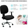 thumbnail image 6 of 2-Piece Stretch Office Chair Cover for Rotating Computer Chair - Soft Polyester Spandex Slipcover with Elastic Band, 6 of 8