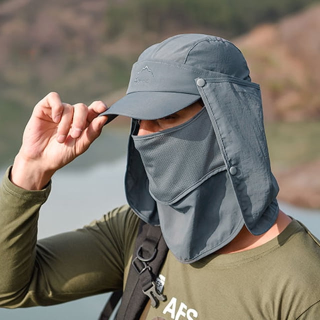 Sombrero de sol Sombrero de visera unisex multifuncional Protector solar de 360 ° Funda extraíble pa Tomshoo Sombrero de sol