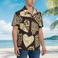thumbnail image 5 of Hearts With Animal Skin Hawaiian Shirts For Men, Summer Short-Sleeve Relaxed-Fit Button-Down Shirts Xx-Large, 5 of 9