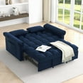 thumbnail image 4 of Modern Flannel Loveseat Sofa with Pull-out Bed 85cm Adjustable Back, 4 of 15