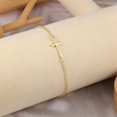 thumbnail image 5 of Lancharmed Bracelets for Women Trendy O Chain Cross Gold Plated Bracelet Anniversary Gifts for Men, 5 of 7