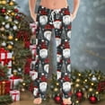 thumbnail image 7 of Mens Christmas Pajama Pants Big & Tall Sleep Lounge Pants Drawstring Holiday Xmas Pjs Bottoms Gray, XL, 7 of 7