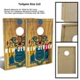 thumbnail image 2 of Skip's Garage New Jersey State Flag 2.0 Solid Wood Cornhole Board Set, 2 of 6