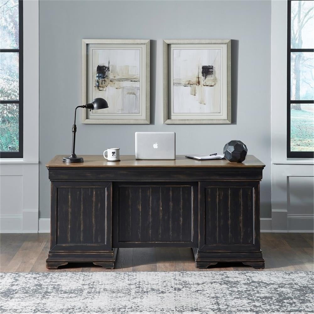 Meritage Jr Executive Desk - Aged Charcoal