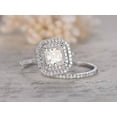 thumbnail image 2 of Classic 2 Carat Moissanite and Diamant Bridal Set with 18k Gold Plating, 2 of 4