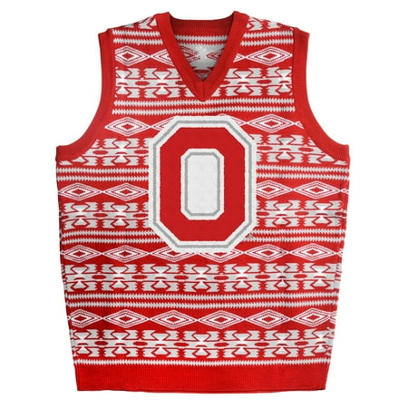 Klew Ohio State Buckeyes Ncaa Men S Aztec Print Ugly Sweater