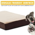 thumbnail image 3 of KOPEKS Rectangular Orthopedic Memory Foam Dog Bed - Includes Waterproof Inner Protector & Removable Cover - Brown - Extra Large, 3 of 5