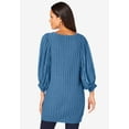 thumbnail image 2 of Roaman's Women's Plus Size Lace Sleeve Sweater, 2 of 4