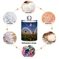 thumbnail image 6 of Yayeee 2 Pack Qtip Holder Bathroom Cotton Swab Canister with Lid Clear Dispenser Set, Sunflower Moon, 6 of 6