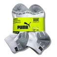 thumbnail image 2 of PUMA SOCKS BOYS X6 - QUARTER CUT 243 - CUBE WHITE - LARGE SZ SHOE 4-9.5 - 6 PACK, 2 of 2