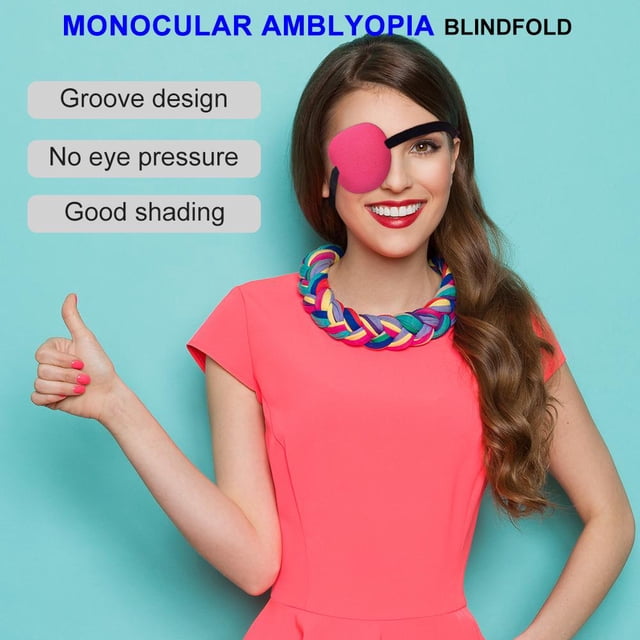 Antifaz para ambliopía para adultos y niños, parches para entrenamiento de estrabismo en los ojos (rojo) Likrtyny Para Estrenar