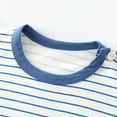 thumbnail image 3 of Little Boy's Short Sleeved T Shirt Kids Cartoon Striped Tee Summer Causal Crew Neck Top Shirt for 6 Months-6 Years, 3 of 9