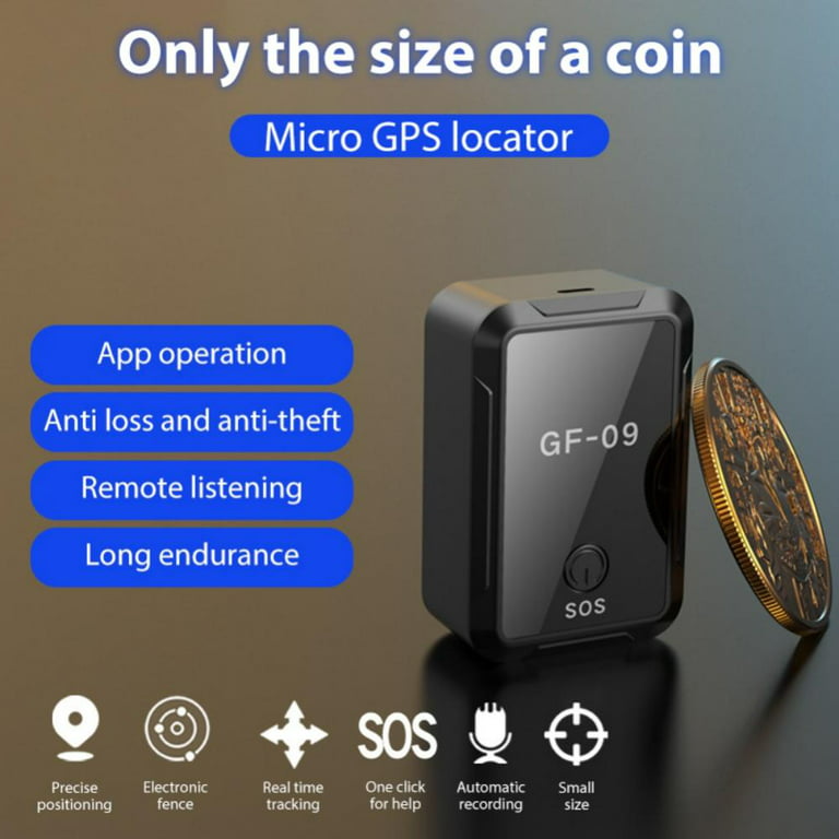 GF09 GPS Vehicle Tracker, Mini Magnetic GPS Real Time Vehicle Location Romote Control, Black - Walmart.com