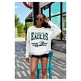 thumbnail image 3 of Women's Gameday Couture  White Philadelphia Eagles Swift Strike Premium Oversized Fleece Pullover Sweatshirt, 3 of 4