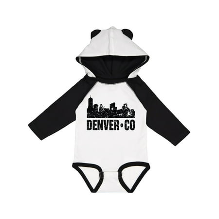 

Inktastic Denver Colorado Skyline Grunge Gift Baby Boy or Baby Girl Long Sleeve Bodysuit