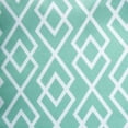 thumbnail image 6 of Contemporary Home Living 72" Aqua Blue and White Diamond Rectangular Outdoor Table Runner, 6 of 6