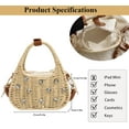 thumbnail image 4 of Straw Purses for Women Trendy Summer Woven Tote Bag Straw Basket Crossbody Wicker Purses and Handbags with Bamboo Handle, 4 of 6