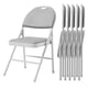 thumbnail image 1 of Juego de 6 Sillas Plegables Tapizadas - Sillones con Asiento Acolchado y Base Metálica Resistente, Patas Antideslizantes, para Interior y Exterior, Sala, Comedor, Jardín o Eventos, 1 of 15