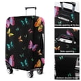 thumbnail image 5 of Black Pink Blue Butterfly Pattern Luggage Cover Fashion Suitcase Cover Baggage Covers Fit 25-28 Inch Luggage (Go Travel), 5 of 5