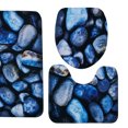 thumbnail image 4 of Juego de alfombras de baño con estampado de piedra 3D, alfombrillas de baño antideslizantes, alfombrillas decorativas para asiento de inodoro, alfombra 3 piezas Eigraketly JJ25267-07, 4 of 5