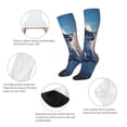 thumbnail image 5 of Vsdgher Cloud Wolf Print Thigh High Socks Extra Long Stretchy Sock Women Over Knee High Opaque Stocking Daily Wear, 5 of 5