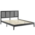 thumbnail image 3 of Sirocco Rattan and Wood Queen Platform Bed in Black, 3 of 11