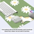 thumbnail image 2 of Cartoon Daisy Cat Pattern Mouse Pad,Desk Mat,Game Mat,Makeup Table Mat,Varied Use Mat for Office/Home/Study Girls Women(31.5''''X15.7'''',Green&Daisy Cat), 2 of 6