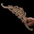 thumbnail image 4 of Arkzeo Long Rose Flower Exquisite Carving Natural Wood Appliques Furniture Wooden Mouldings Vintage Unpainted Decoration Decals 40x12x1cm, 4 of 8