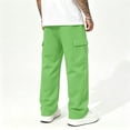 thumbnail image 6 of Resicozy Cargo Pants for Men Stretch Sweatpants Elastic Drawstring Casual Workout Joggers Hiking Tactical Pants with Pockets Green M, 6 of 8