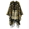 thumbnail image 1 of Wolfast Châle Chaud pour Femmes Cape Ouverte devant Cardigan d'Hiver Ponchos Imprimés Kaki Taille Unique, 1 of 1
