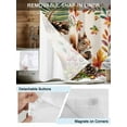 thumbnail image 3 of No Hook Cloth Fabric Shower Curtain with Snap in Liner, Colorful Squirrel Waterproof Shower Curtains Set with See Through Top Window, Botanical Berry Pine Cones Rustic Bath Curtains Shower 36"x78", 3 of 6