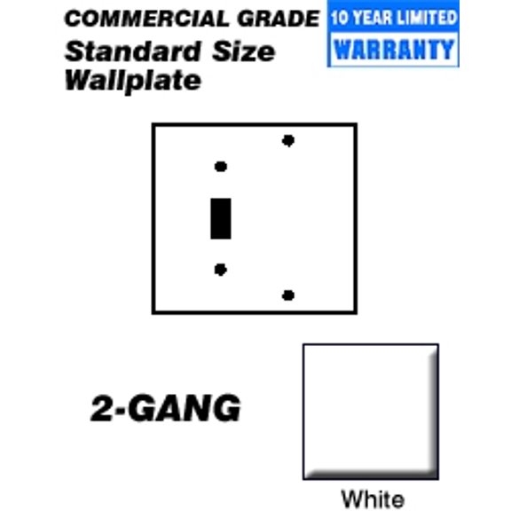 Leviton Gang Smooth Face Standard White Switch & Outlet Plate (2 Pack)