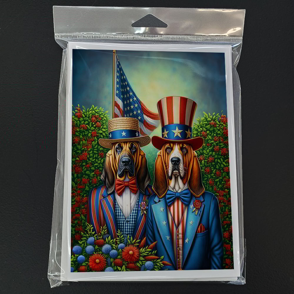 thumbnail image 3 of All American Bloodhound Greeting Cards Pack of 8 7 in x 5 in, 3 of 3