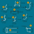 thumbnail image 3 of DAANXW 188PCS Steel Zinc Plated Pegboard Hooks Set, Hooks Available for 1/8 and 1/4" Pegboard(Black), 3 of 7