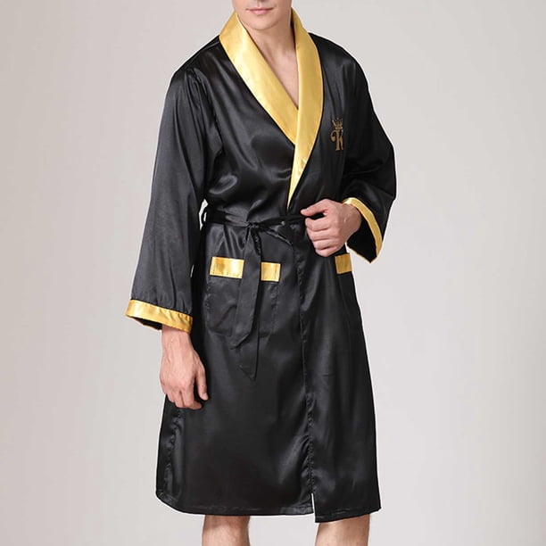 Cárdigan holgado informal con cuello en V para hombre, bata de baño, camisón, pijama