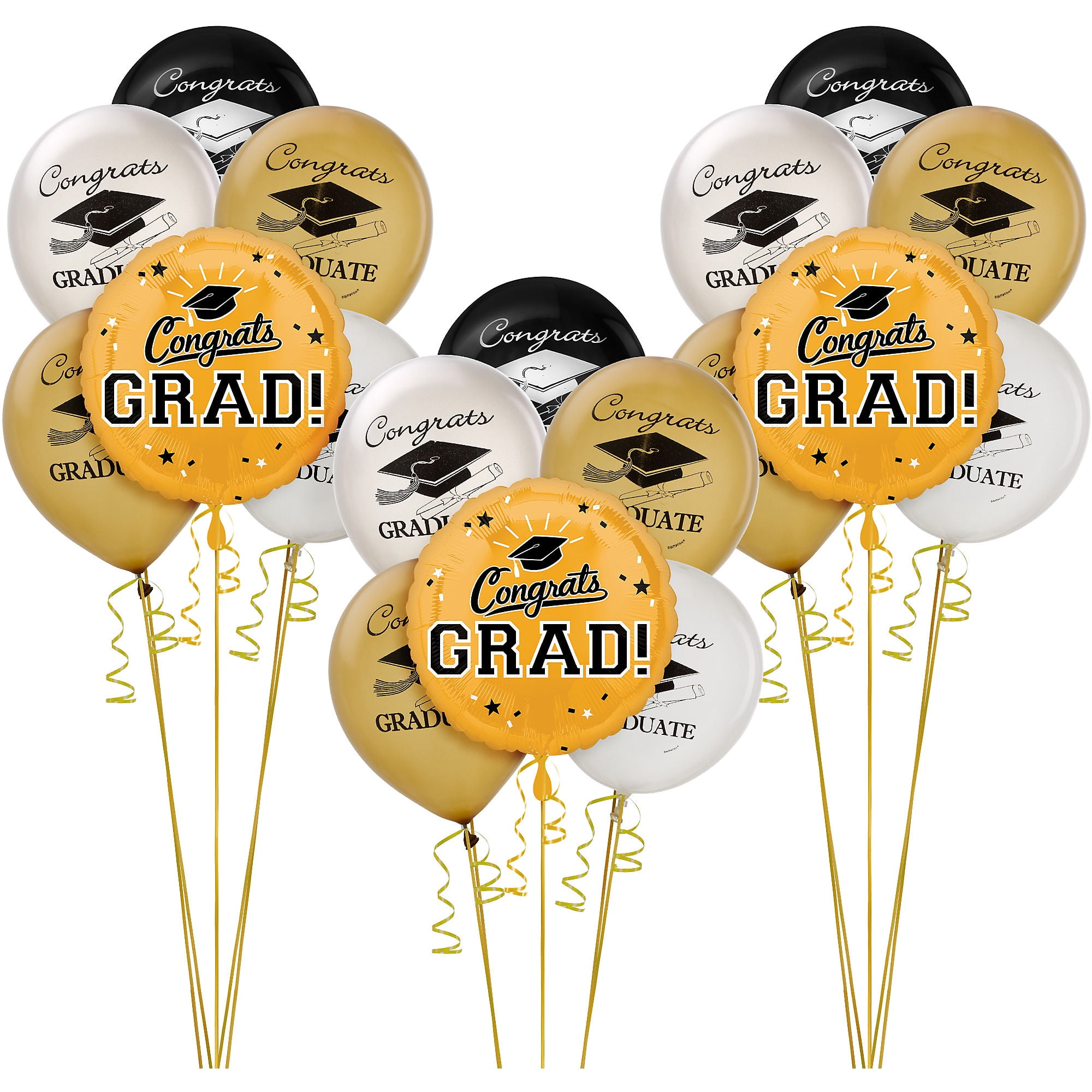 Party City Congrats Grad Graduation Balloon Kit, Includes Foil and