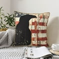 thumbnail image 6 of Fotbe Wood Grain Bald Eagle Pattern Velvet Decorative Throw Pillow Covers with Elegant Piping, Soft Plush Cushion Cover for Sofa, Bed, Car, Office-20"x20", 6 of 8