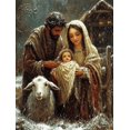 thumbnail image 1 of Qisvanset 12x16 Inch Nativity Scene Canvas Wall Art, Christmas Jesus Birth Religious Home Holiday Decor, 1 of 8