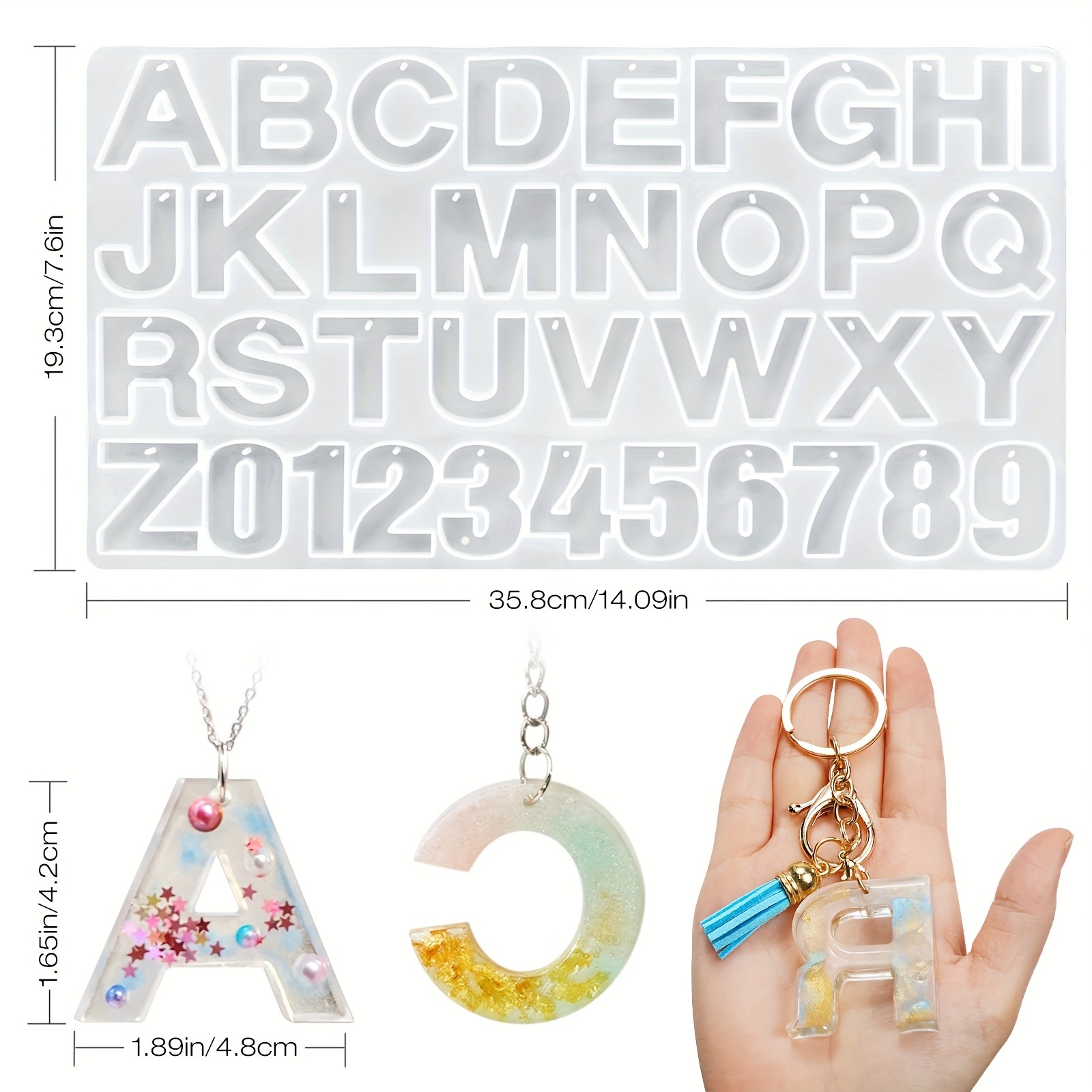 JANCHUN 233-Piece Epoxy Resin Supplies Set with Silicone Letter & Number Molds, Colors, Glitters, Flowers, Decorations, Measuring Cups, and Mixing Sticks – Perfect for DIY Bag Chains, Pendants