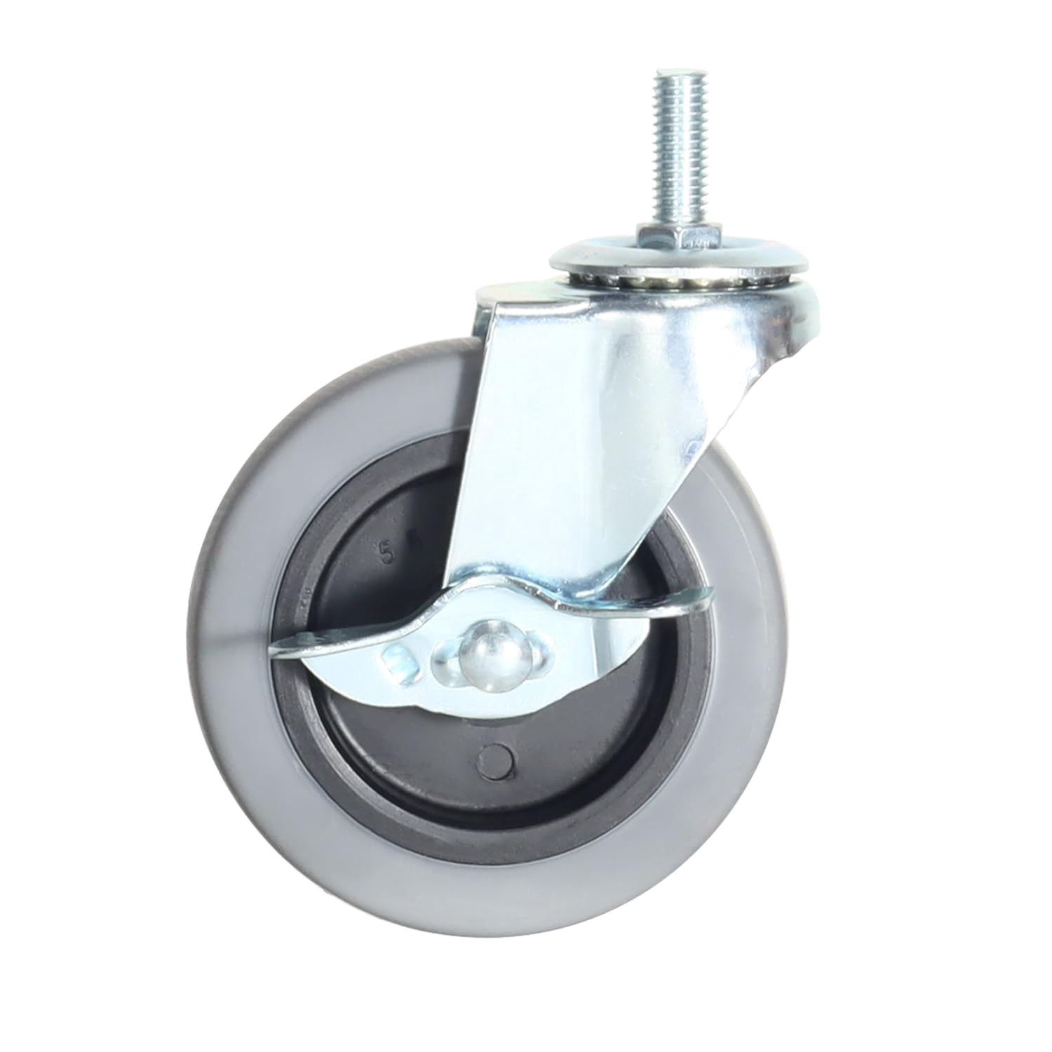 Caster Wheels, 4 Inch Heavy Duty Casters Threaded Stem Casters Set of 4 Locking Castor Wheels for Funiture, Workbench, Carts (M8-1.25×25mm, 4 Inch)