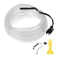 thumbnail image 1 of Luces LED de cable EL de 4m Unique Bargains, tira de luz brillante para iluminación interior de coches, luz de neón flexible para decoración de coches USB (5v) Azul Hielo, 1 of 7